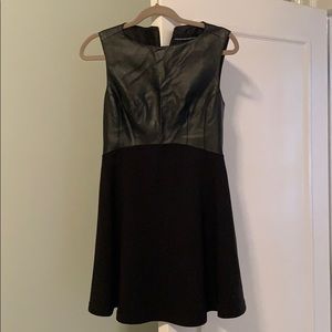 Black leather dress
